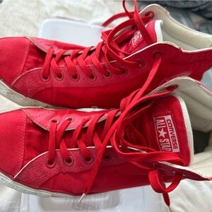 Converse Bold Red Canvas Sneakers